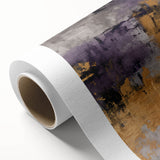 Abstract wall art featuring vibrant strokes in shades of blue, orange, and yellow on rolled canvas, designed to enhance modern home decor. Perfect for artistic interiors.