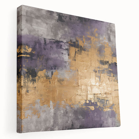 Abstract strokes wall art on stretched canvas showcasing vibrant hues of blue, orange, and yellow, ideal for modern home decor to enhance artistic ambiance.
