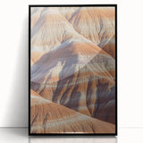 Framed acrylic wall art showcasing a breathtaking landscape of dramatic cliffs, featuring a sleek black border and a front view that enhances the vibrant colors. Perfect for modern decor enthusiasts.