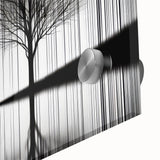 Close-up of an abstract figurative wall art piece showcasing vibrant colors and intricate patterns on acrylic glass, perfect for modern home decor.