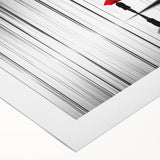 Abstract figurative wall art on rolled canvas, showcasing vibrant colors and dynamic shapes, ideal for modern home decor. Perfect for enhancing artistic spaces.