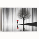 Abstract figurative wall art print on stretched canvas showcasing vibrant colors and bold shapes, ideal for modern home decor, enhancing any living space.