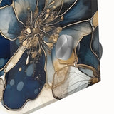 Abstract floral wall art design featuring vibrant colors and intricate patterns, displayed as a close-up on acrylic glass, perfect for modern home decor.