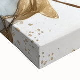 Close-up of a vibrant abstract floral wall art print on stretched canvas, showcasing intricate details and bold colors, perfect for modern home decor.