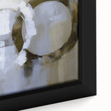 Colorful abstract geometric design on framed canvas, showcasing intricate patterns and textures, perfect for modern home decor accents. Ideal for art enthusiasts seeking unique wall art.