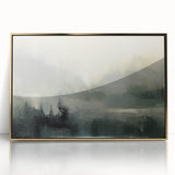 Framed abstract landscape wall art featuring vibrant gold accents, showcasing a modern design perfect for contemporary home decor. Ideal for enhancing living spaces with a touch of elegance and creativity.