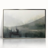 Framed acrylic wall art showcasing an abstract landscape design in silver tones, perfect for modern home decor. Ideal for enhancing contemporary interiors.