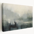 Abstract landscape wall art on stretched canvas showcasing vibrant colors and dynamic shapes, displayed in a side view to highlight its textured finish and depth. Perfect for modern home decor, this piece adds a contemporary touch to any interior space.