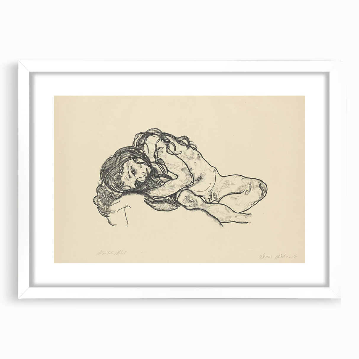 Expressionist Sketch of Reclining Woman – Modern Expressionism Print