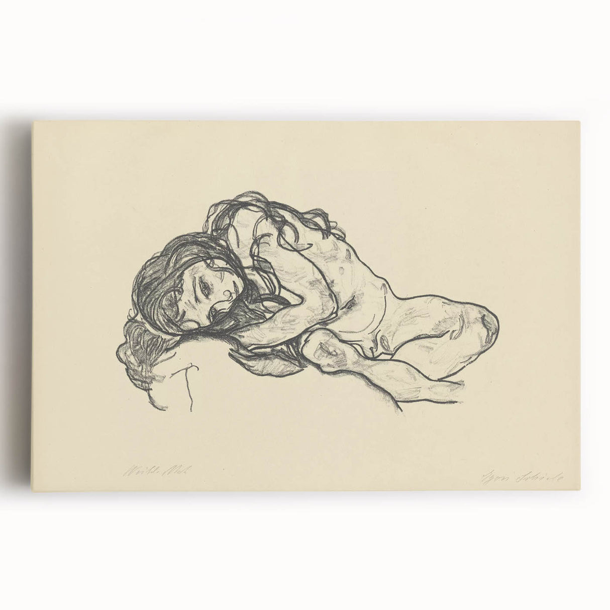 Expressionist Sketch of Reclining Woman – Modern Expressionism Print