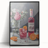 Large abstract wall art featuring overlapping geometric shapes in earth tones on a black acrylic framed print.