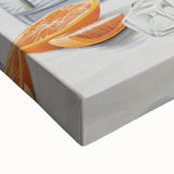 Large art of a black and white landscape painting on stretched canvas, ideal for bedroom wall decor.