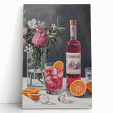 Large black and white stretched canvas featuring assorted kitchen utensils, ideal for kitchen wall art.