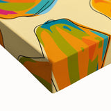 Large art of black and white fruits in a landscape layout on stretched canvas, suitable for bedroom wall decor.