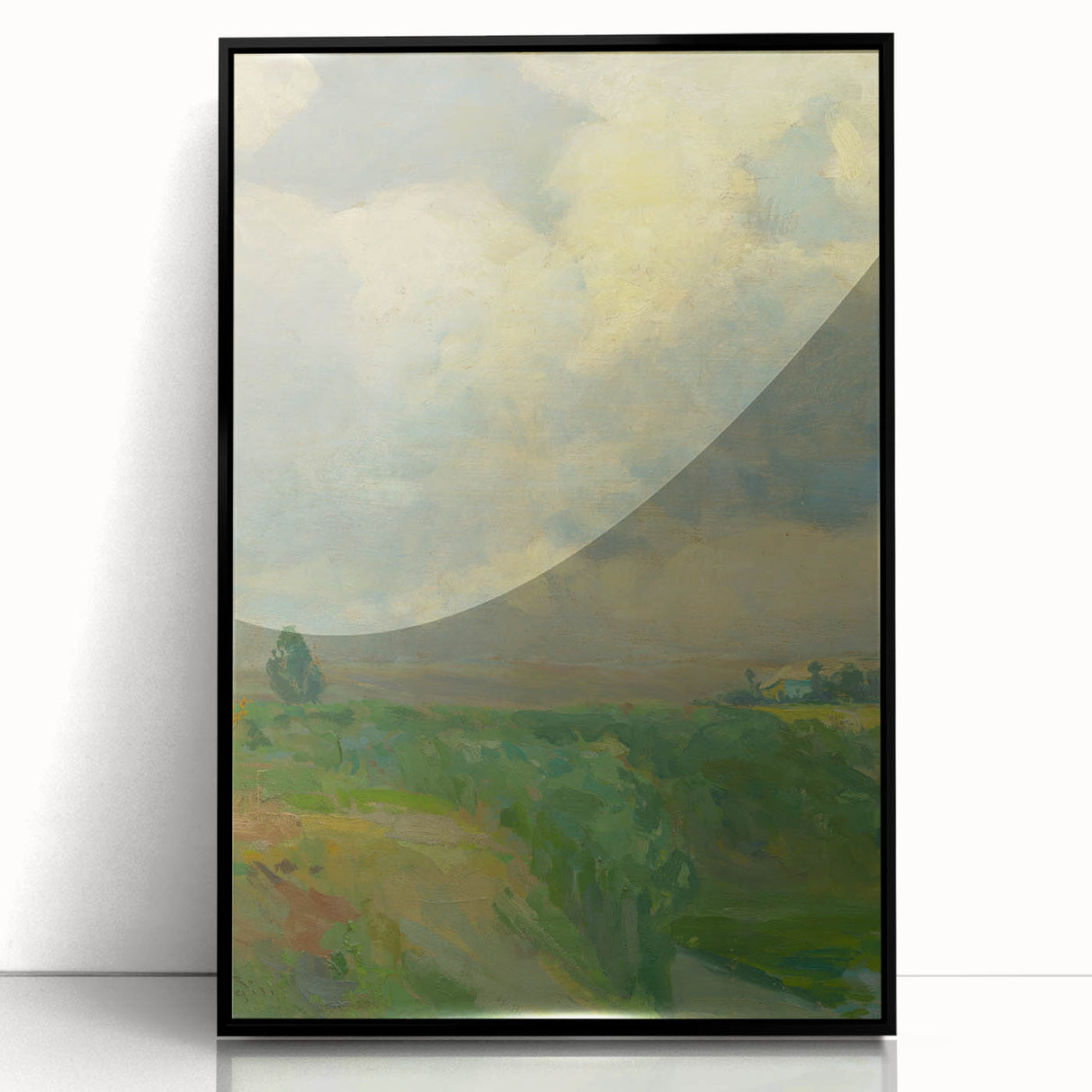 Impressionist Landscape Art: Lajos Csordák's Cloudy Sky Print