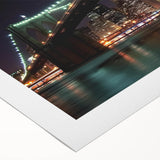 Landscape bridge artwork on rolled canvas, showcasing vibrant colors and intricate details, elegantly packaged in a protective cardboard tube for easy display and storage.