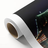 Landscape canvas artwork showcasing a serene bridge scene, featuring vibrant colors and intricate details, rolled for easy transport and display. Ideal for home decor enthusiasts.