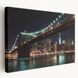 Landscape canvas art depicting a serene bridge scene with lush greenery and a clear blue sky, showcasing vibrant colors and intricate details, ideal for home decor.