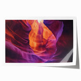 Landscape print showcasing vibrant canyons in rich earthy tones, rolled for easy transport, perfect for modern home decor or art enthusiasts.