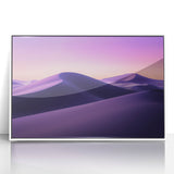 Framed acrylic artwork depicting a vibrant desert landscape, showcasing rich orange and yellow hues, perfect for enhancing modern home decor with a touch of nature.