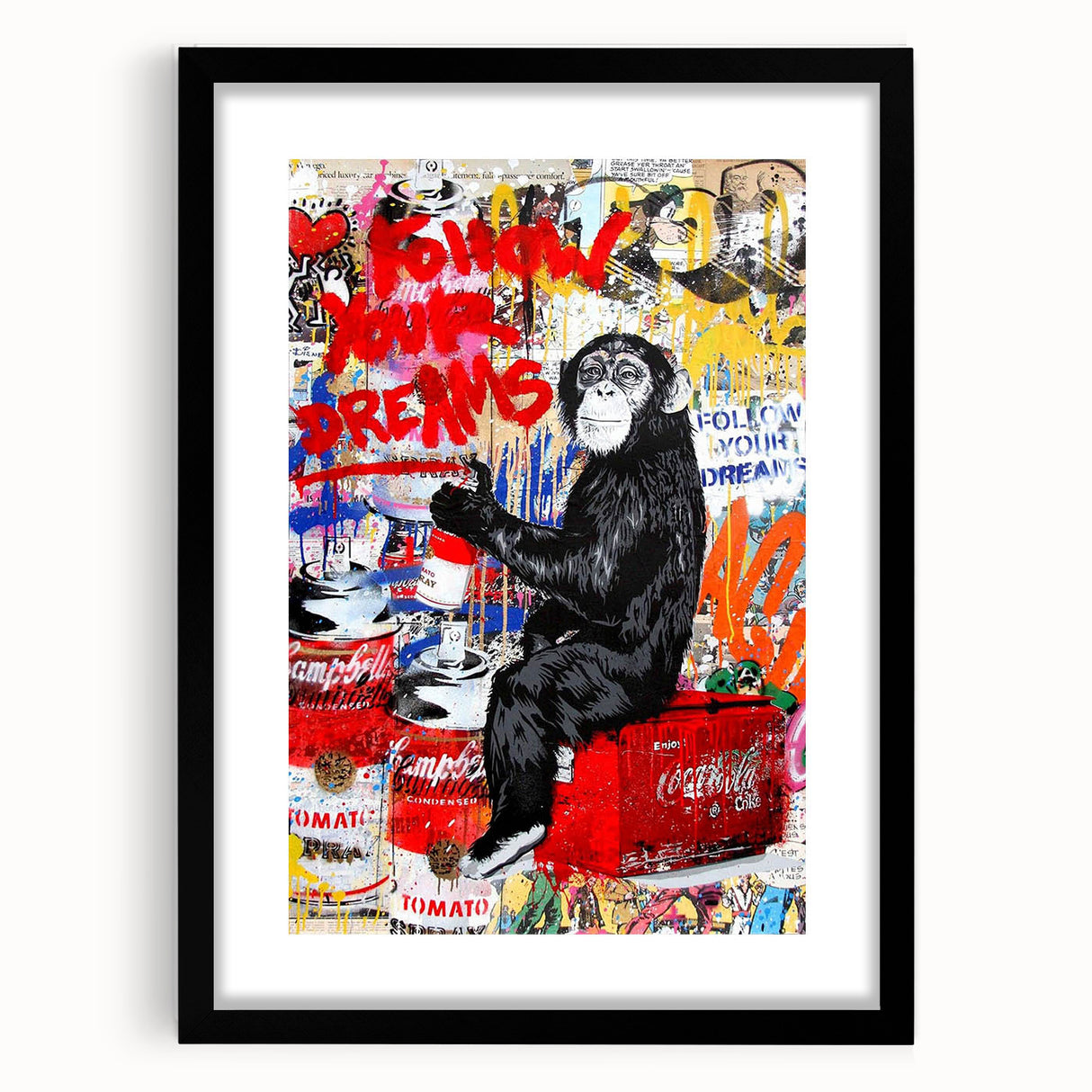 Vibrant Pop Art Wall Art – Colorful Follow Your Dreams Canvas