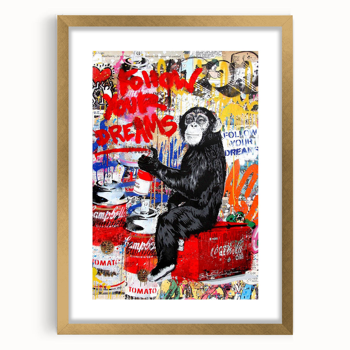 Vibrant Pop Art Wall Art – Colorful Follow Your Dreams Canvas
