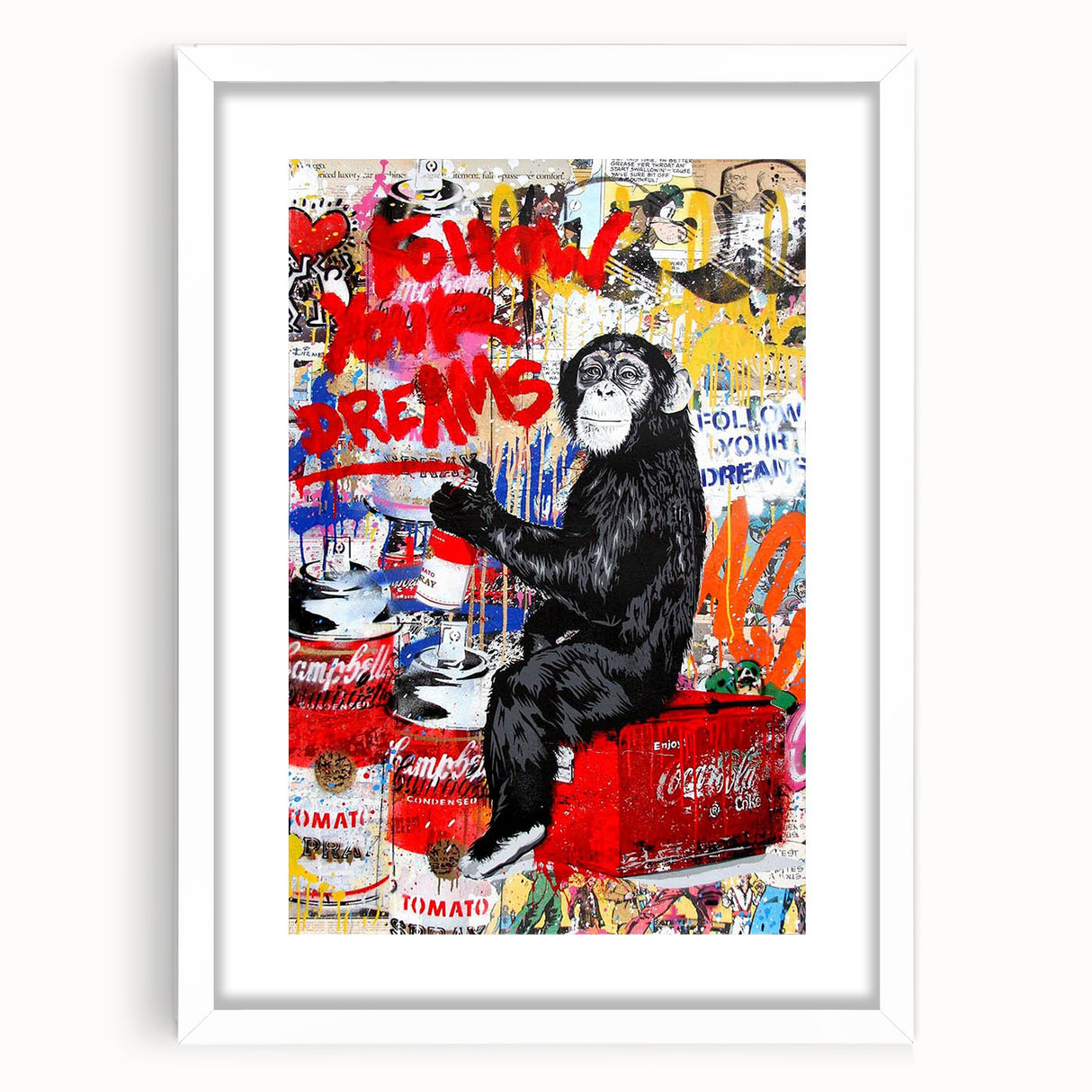 Vibrant Pop Art Wall Art – Colorful Follow Your Dreams Canvas