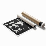 Vintage Retro Poster Art: The Cure Black and White Wall Art