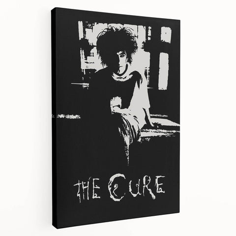 Vintage Retro Poster Art: The Cure Black and White Wall Art