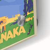 Retro New Zealand Wanaka Poster – Vintage Lakeland Travel Print