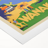 Retro New Zealand Wanaka Poster – Vintage Lakeland Travel Print