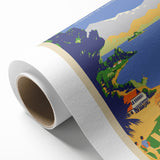 Retro New Zealand Wanaka Poster – Vintage Lakeland Travel Print