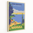 Retro New Zealand Wanaka Poster – Vintage Lakeland Travel Print