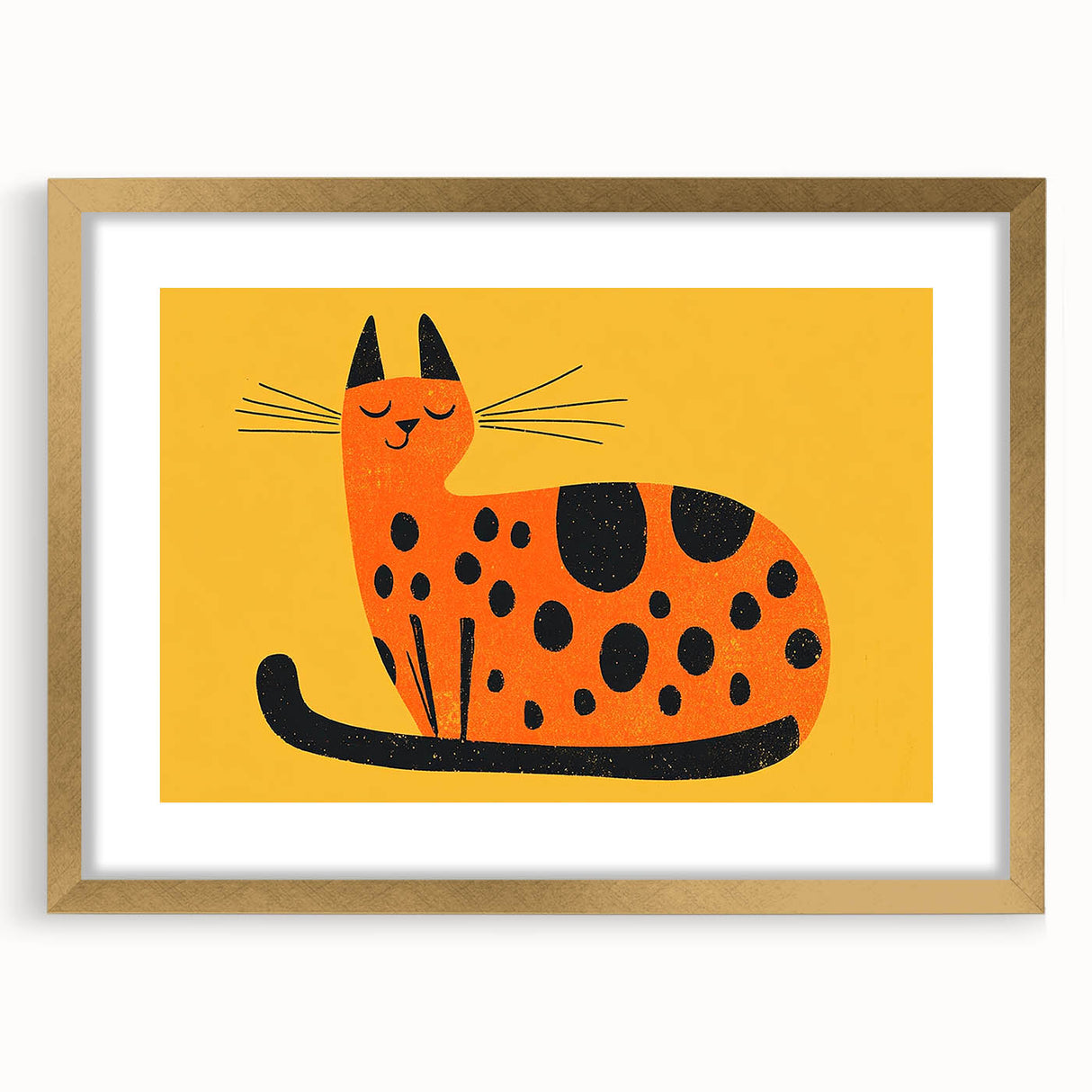 Playful Orange Cat – Boys Room Wall Art