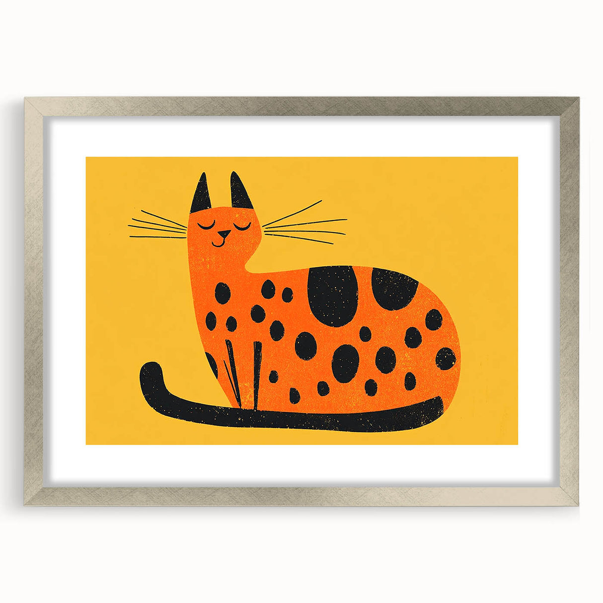 Playful Orange Cat – Boys Room Wall Art