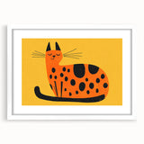 Playful Orange Cat – Boys Room Wall Art