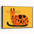 Playful Orange Cat – Boys Room Wall Art