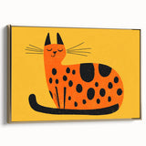 Playful Orange Cat – Boys Room Wall Art