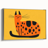 Playful Orange Cat – Boys Room Wall Art