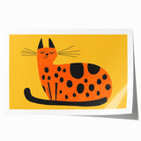 Playful Orange Cat – Boys Room Wall Art