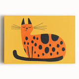 Playful Orange Cat – Boys Room Wall Art