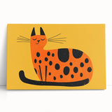 Playful Orange Cat – Boys Room Wall Art