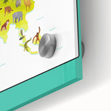 Kids Educational Wall Art – Asia Continent Map Learning Print