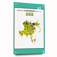 Kids Educational Wall Art – Asia Continent Map Learning Print