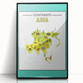 Kids Educational Wall Art – Asia Continent Map Learning Print