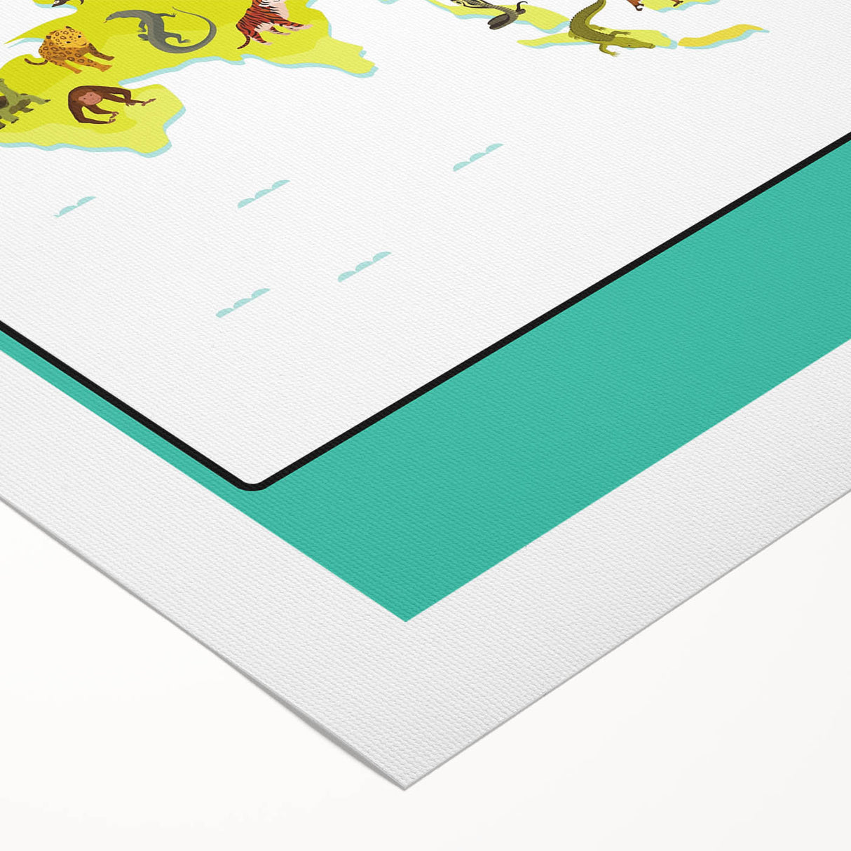 Kids Educational Wall Art – Asia Continent Map Learning Print