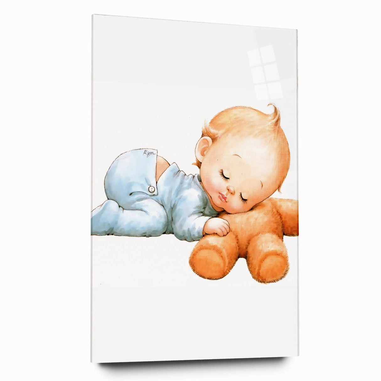 Sleeping Baby Nursery Wall Art - Framed Baby Room Print