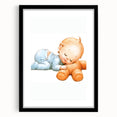 Sleeping Baby Nursery Wall Art - Framed Baby Room Print