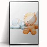 Sleeping Baby Nursery Wall Art - Framed Baby Room Print