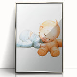 Sleeping Baby Nursery Wall Art - Framed Baby Room Print